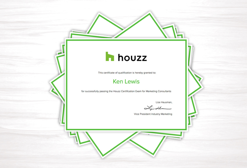 Houzz Certificate